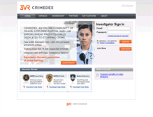 Tablet Screenshot of crimedex.com